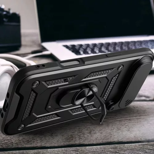  iPhone 17 Air Fekete Hybrid Armor Camshield tok-5907769379383 4 kép