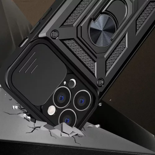 Hybrid Armor Camshield tok iPhone 13 Pro kameravédővel fekete-9145576267974 2 kép