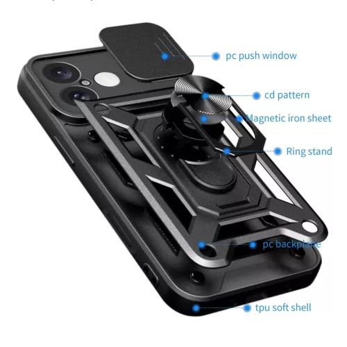 Hybrid Armor Camshield iPhone 16 Páncélos Tok Kamerafedéllel és Á-5907769365294 8 kép