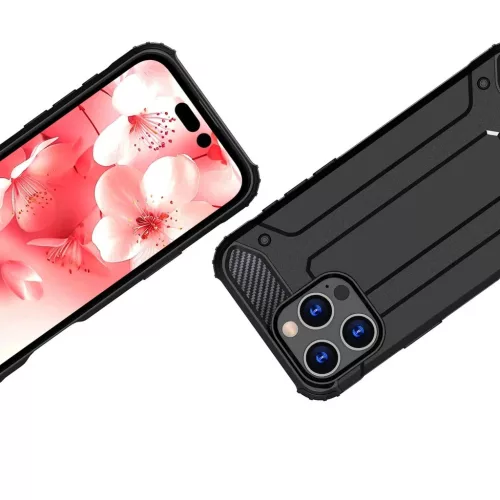 Hybrid Armor iPhone 16 Pro fekete tok-5907769365232 3 kép