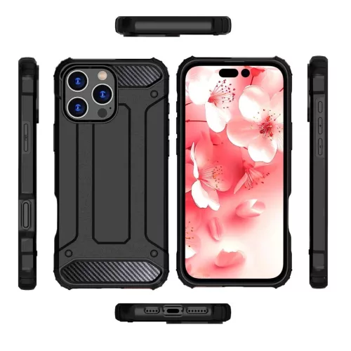 Hybrid Armor iPhone 16 Pro fekete tok-5907769365232 5 kép