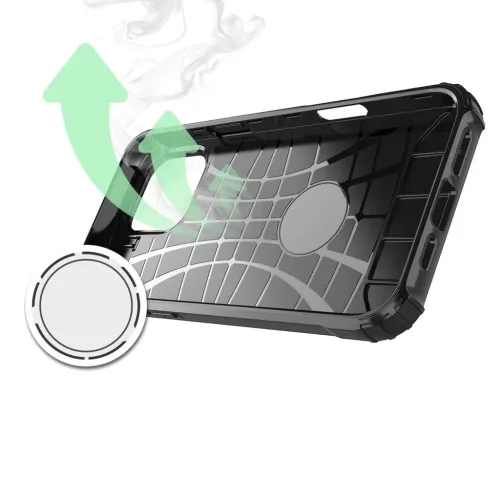 Hybrid Armor iPhone 16 Pro fekete tok-5907769365232 6 kép