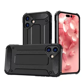 Hibrid Páncél iPhone 16 Tok - Fekete