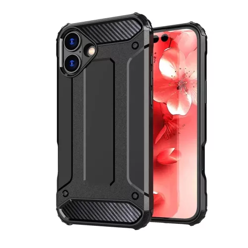 Hibrid Páncél iPhone 16 Tok - Fekete-5907769365218 2 kép