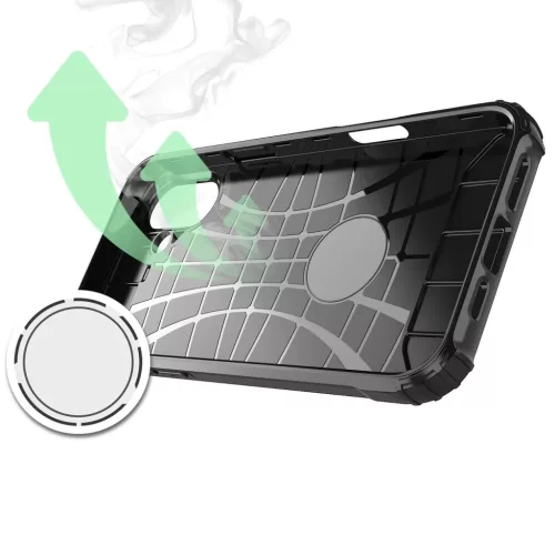 Hibrid Páncél iPhone 16 Tok - Fekete-5907769365218 8 kép