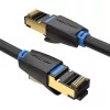 CAT8 SFTP RJ45 Ethernet Hálózati Kábel 40Gbps 1m Fekete-6922794742819 2 kép