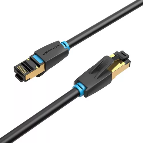CAT8 SFTP RJ45 Ethernet Hálózati Kábel 40Gbps 1m Fekete-6922794742819 3 kép
