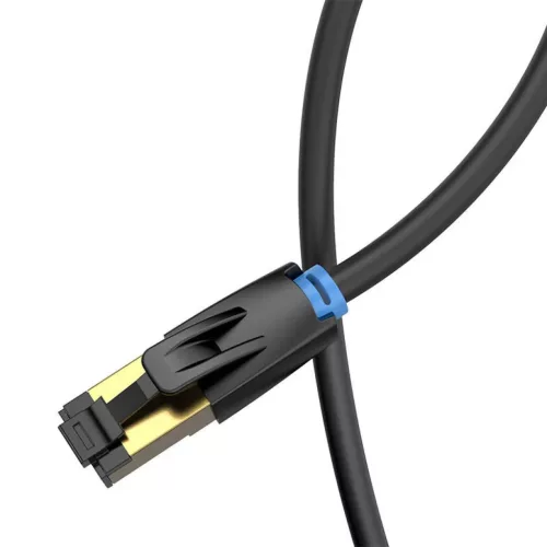 CAT8 SFTP RJ45 Ethernet Hálózati Kábel 40Gbps 1m Fekete-6922794742819 4 kép