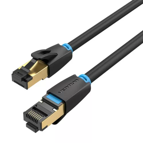 CAT8 SFTP RJ45 Ethernet Hálózati Kábel 40Gbps 1m Fekete-6922794742819 5 kép