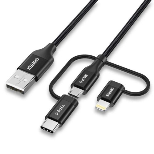 Choetech 3in1 MFI kábel USB - USB Type C / micro USB / Lightning (3A -6971824971620 2 kép