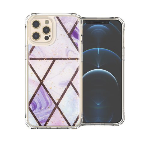 iPhone 12 Pro Max TPU szilikon tok geometriai mintával Alphajack (EPO- 1 kép
