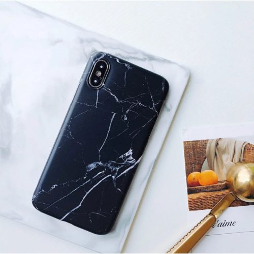 iPhone 13 IMD márvány mintás tok fekete Alphajack- 3 kép