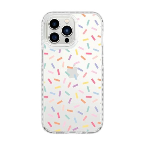 iPhone 13 átlátszó TPU tok Color Sticks mintával Alphajack- 1 kép