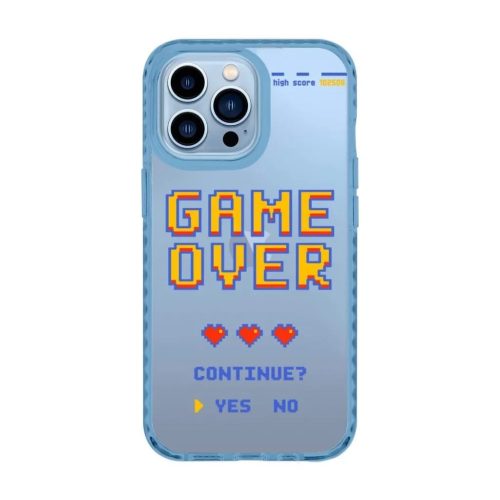 iPhone 13 átlátszó TPU tok Game Over mintával Alphajack- 1 kép