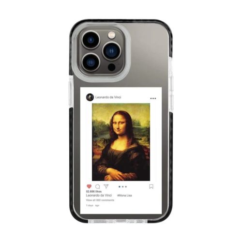 iPhone 13 átlátszó TPU tok Mona Lisa mintával Alphajack- 1 kép