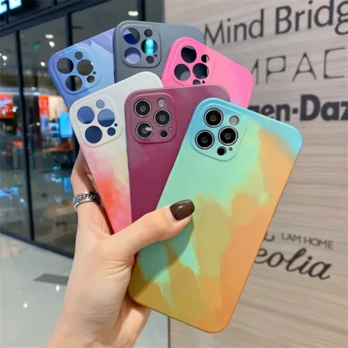 iPhone 13 mini TPU tok színes mintával Alphajack (C1) lila rózsasz�- 8 kép
