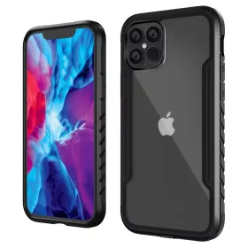   iPhone 13 Pro átlátszó TPU Shield tok alumínium kerettel fekete ütésálló, anti shock