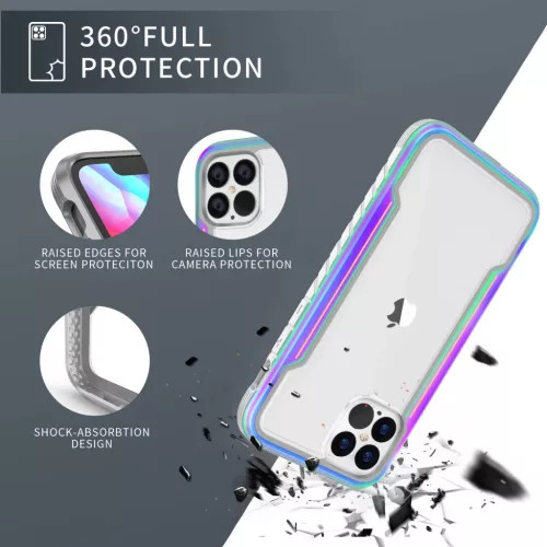 iPhone 13 Pro átlátszó TPU Shield tok alumínium kerettel szürke �- 7 kép