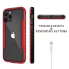 iPhone 13 Pro átlátszó TPU Shield tok alumínium kerettel piros üt- 2 kép