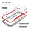 iPhone 13 Pro átlátszó TPU Shield tok alumínium kerettel piros üt- 7 kép