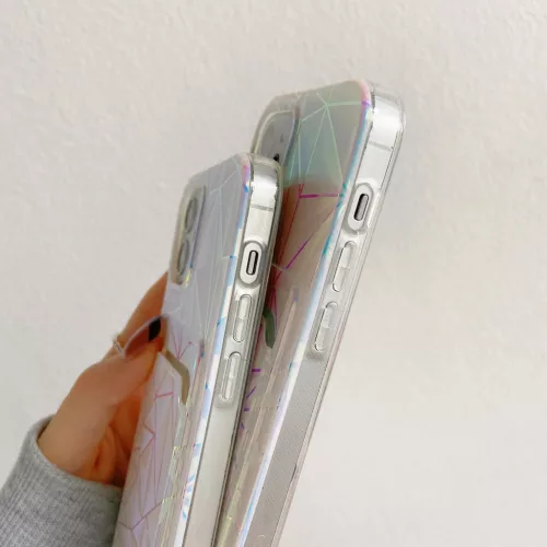 iPhone 13 Pro TPU tok színjátszó gyémánt mintával, kártyatartó- 3 kép