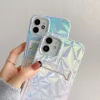 iPhone 13 Pro TPU tok színjátszó gyémánt mintával, kártyatartó- 4 kép