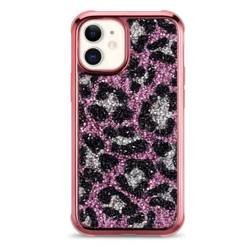 iPhone 13 Pro Diamond tok leopárd mintával rózsaszín színben Alph- 2 kép