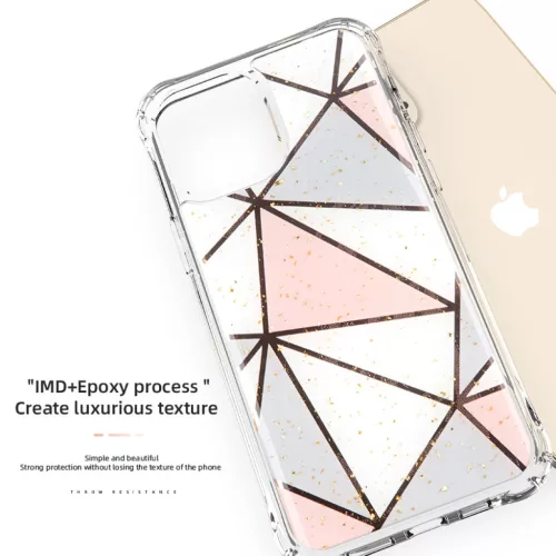 iPhone 13 Pro TPU szilikon tok geometriai mintával Alphajack (EPOXY-1- 3 kép