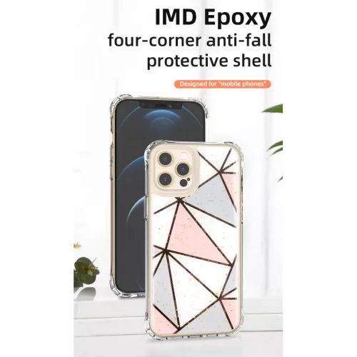 iPhone 13 Pro TPU szilikon tok geometriai mintával Alphajack (EPOXY-2- 4 kép
