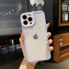 iPhone 13 Pro átlátszó tok halványlila kerettel Alphajack- 2 kép
