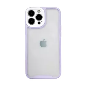 iPhone 13 Pro átlátszó tok halványlila kerettel Alphajack- 1 kép