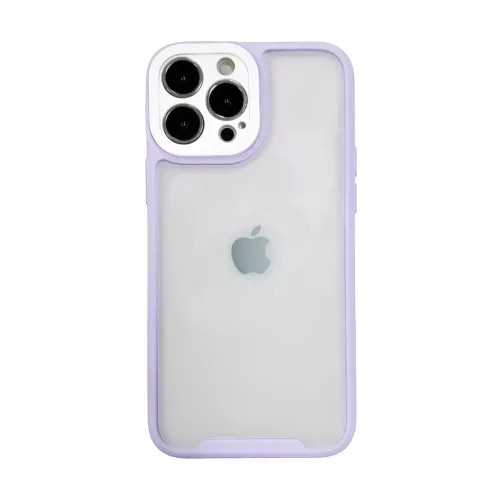 iPhone 13 Pro átlátszó tok halványlila kerettel Alphajack- 1 kép