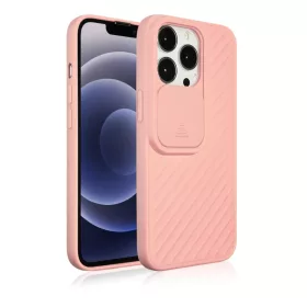   iPhone 13 Pro TPU tok kameralencse védővel rózsaszín Alphajack
