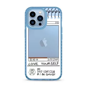   iPhone 13 Pro átlátszó TPU tok Love Yourself mintával Alphajack