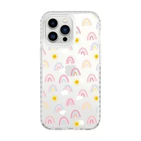  iPhone 13 Pro átlátszó TPU tok Rainbow mintával Alphajack