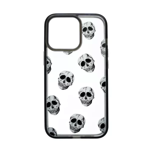 iPhone 13 Pro átlátszó TPU tok Skull mintával Alphajack- 2 kép