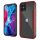 iPhone 13 Pro Max átlátszó TPU Shield tok alumínium kerettel piros- 1 kép