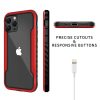 iPhone 13 Pro Max átlátszó TPU Shield tok alumínium kerettel piros- 2 kép