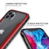 iPhone 13 Pro Max átlátszó TPU Shield tok alumínium kerettel piros- 3 kép