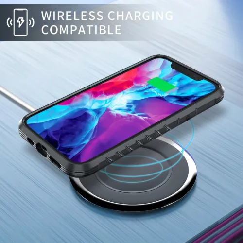 iPhone 13 Pro Max átlátszó TPU Shield tok alumínium kerettel piros- 5 kép