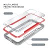 iPhone 13 Pro Max átlátszó TPU Shield tok alumínium kerettel piros- 6 kép