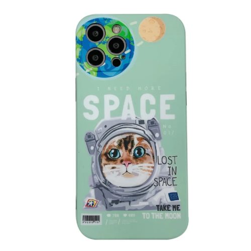 iPhone 13 Pro Max Cartoon Space TPU tok égkék Alphajack- 1 kép