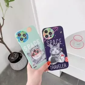 iPhone 13 Pro Max Cartoon Space TPU tok égkék Alphajack- 2 kép