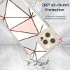 iPhone 13 Pro Max TPU szilikon tok geometriai mintával Alphajack (EPO- 5 kép