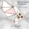 iPhone 13 Pro Max TPU szilikon tok geometriai mintával Alphajack (EPO- 6 kép