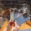 iPhone 13 Pro Max átlátszó tok zöld és arany színű kerettel Alp- 2 kép