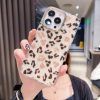 iPhone 13 Pro Max TPU szilikon tok párducmintás barna Alphajack- 2 kép
