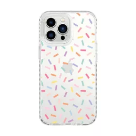   iPhone 13 Pro Max átlátszó TPU tok Color Sticks mintával Alphajack
