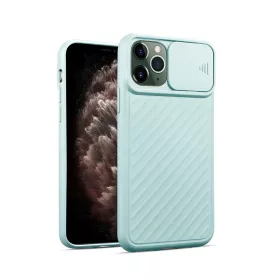   iPhone 13 Pro Max TPU tok kameralencse védővel világoskék Alphajack