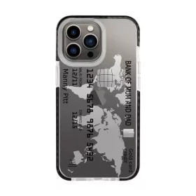  iPhone 13 Pro Max átlátszó TPU tok Credit Card mintával Alphajack